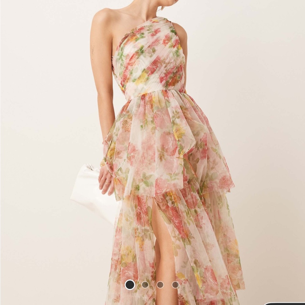 Floral One-Shoulder Dress - Picture 4 of 5